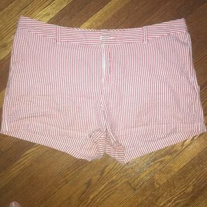 Seersucker Gap Shorts-red/coral and white. Size 16